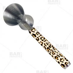 BarProducts.com Jiggers And Inventory Control Jigger With Printed Handle Design - Cheetah - .75oz X 1.25oz