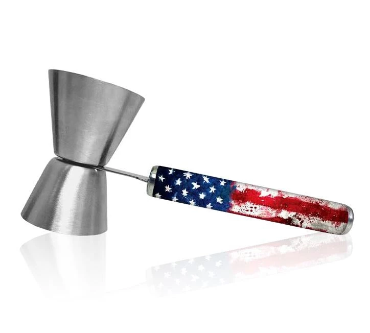 jigger-printed-handle-flag-bp-1_910aecda-925a-4368-9ac1-e6a64f38ffdf.jpg BarProducts.com Jiggers And Inventory Control Jigger With Printed Handle Design - U.S. Flag - .75oz X 1.25oz
