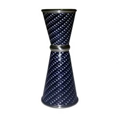 BarProducts.com Designer Jigger - Tall Double-Sided 28ML By 56ML - SILVER CARBON FIBER