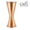 BarProducts.com Master Mixology Olea™ Japanese Tall Jigger - Copper Plated - 1 1/2oz X 1oz