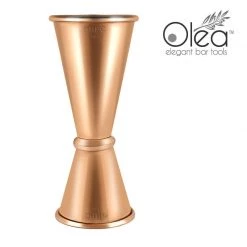 BarProducts.com Master Mixology Olea™ Japanese Tall Jigger - Copper Plated - 1 1/2oz X 1oz