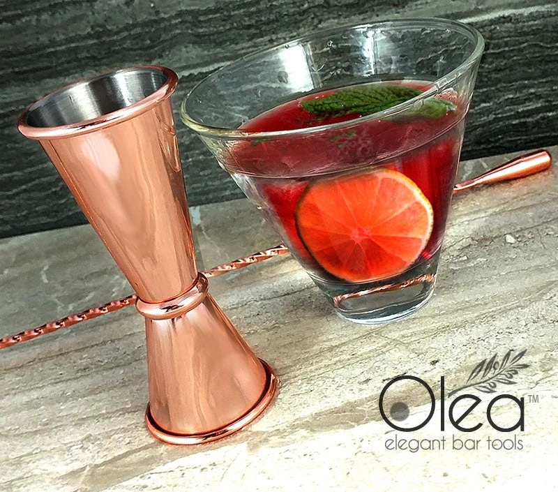 jigger-tall-copper-plated-15x1-5.jpg BarProducts.com Master Mixology Olea™ Japanese Tall Jigger - Copper Plated - 1 1/2oz X 1oz