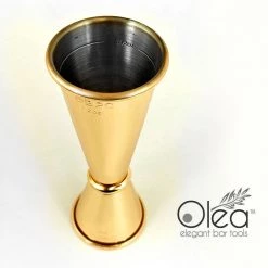 BarProducts.com Olea™ Japanese Tall Jigger - Gold Plated - 1oz X 2oz Master Mixology
