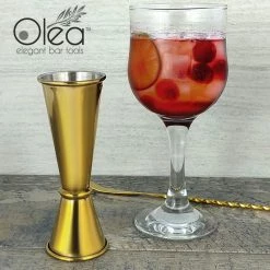 BarProducts.com Olea™ Japanese Tall Jigger - Gold Plated - 1oz X 2oz Master Mixology
