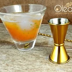 BarProducts.com Olea™ Japanese Tall Jigger - Gold Plated - 1/2oz X 3/4oz