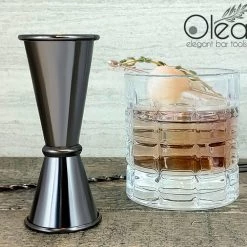 BarProducts.com Olea™ Japanese Tall Jigger - Gunmetal Plated - 1 1/2oz X 1oz Master Mixology