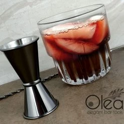 BarProducts.com Olea™ Japanese Tall Jigger - Gunmetal Plated - 1/2oz X 3/4oz