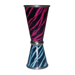 BarProducts.com Designer Jigger - Tall Double-Sided 28ML By 56ML - ZEBRA PRINT