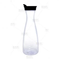 BarProducts.com Juice Carafes - 54 Ounce Jar - Black Or White Lid