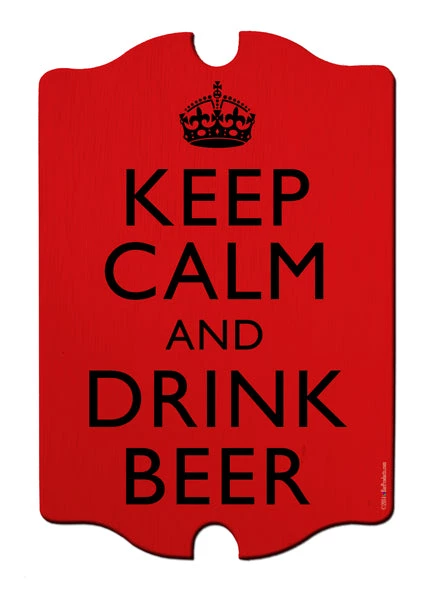 keep-calm-and-drink-beer-wood-tavern-sign.jpg BarProducts Handcrafted Keep Calm & Drink Beer Bar Sign Tavern Shaped