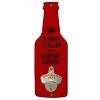 BarProducts Handcrafted Keep Calm Beer Shaped Wall Bottle Opener