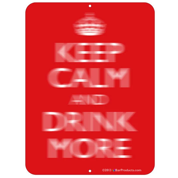 keep-calm-blur-9x12-1.jpg BarProducts.com "Keep Calm..." Kolorcoat™ Metal Bar Sign BAR DECOR