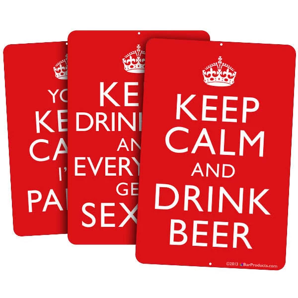 keep-calm-main-thumb.jpg BarProducts.com "Keep Calm..." Kolorcoat™ Metal Bar Sign BAR DECOR