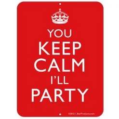 BarProducts.com "Keep Calm..." Kolorcoat™ Metal Bar Sign BAR DECOR 5 BarProducts.com