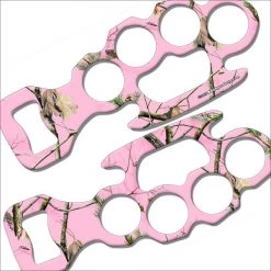 BarProducts.com Kolorcoat™ Knuckle Buster Bottle Opener - Real Pink Camo Bartending Bottle Openers