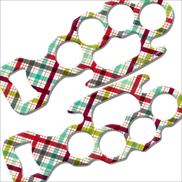 knuckle-buster-opener-plaid_web.jpg BarProducts.com Kolorcoat™ Knuckle Buster Bottle Opener - Plaid Bartending Bottle Openers