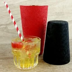 BarProducts.com BAR TOOLS BarConic® Cocktail Shaker Set - 28oz / 18oz Tins - Komodo Koat™ Red / Black