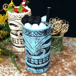 BarProducts.com BarConic® Tiki Mug - Kon Tiki Teal - 20 Ounce