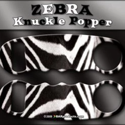 BarProducts.com Knuckle Popper Bottle Opener - Zebra Print BAR TOOLS