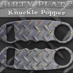 BarProducts.com Knuckle Popper Bottle Opener - Metal Plate