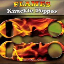 BarProducts.com Knuckle Popper Bottle Opener - Flames