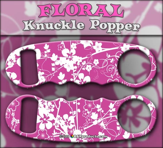 kp-floral.jpg BarProducts.com BAR TOOLS Knuckle Popper Bottle Opener - Floral