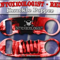 BarProducts.com Knuckle Popper Bottle Opener - Intoxicologist - Color Options