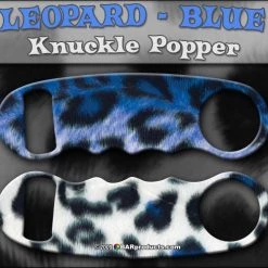 BarProducts.com Bartending Bottle Openers Blue Leopard Knuckle Popper Opener