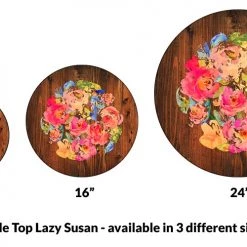 BarProducts.com Lazy Susan - WATERCOLOR FLOWERS - 3 Different Sizes - For Kitchen Table Top HOME BAR & GIFTS 8 BarProducts.com Lazy Susan - WATERCOLOR FLOWERS - 3 Different Sizes - For Kitchen Table Top HOME BAR & GIFTS