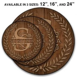 BarProducts.com ADD YOUR NAME Lazy Susan - DARK WOOD With Leaves - 3 Different Sizes - Table Top HOME BAR & GIFTS 7 BarProducts.com ADD YOUR NAME Lazy Susan - DARK WOOD With Leaves - 3 Different Sizes - Table Top HOME BAR & GIFTS