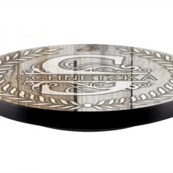 BarProducts.com HOME BAR & GIFTS ADD YOUR NAME Lazy Susan - WHITE WOOD With Leaves - 3 Different Sizes - Table Top