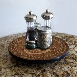 BarProducts.com ADD YOUR NAME Lazy Susan - DARK WOOD With Leaves - 3 Different Sizes - Table Top HOME BAR & GIFTS 8 BarProducts.com ADD YOUR NAME Lazy Susan - DARK WOOD With Leaves - 3 Different Sizes - Table Top HOME BAR & GIFTS