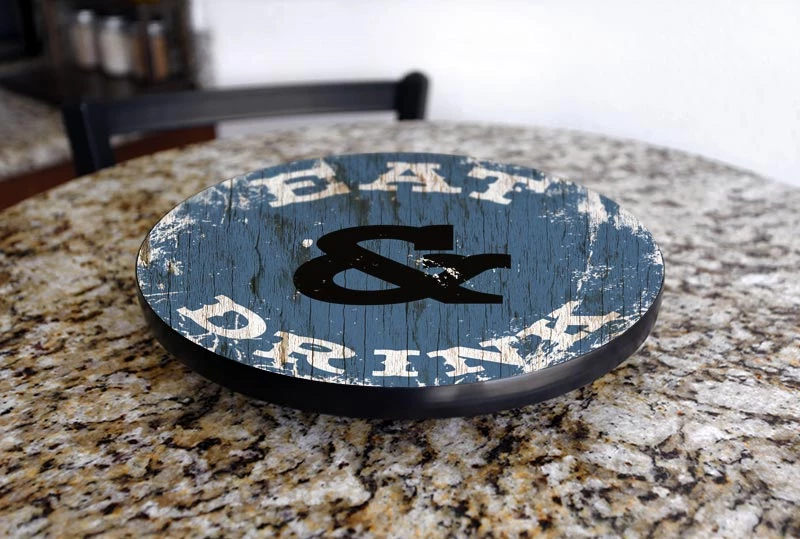 lazy-susan-wood-table-eat-and-drink-table-kitchen-view.jpg BarProducts.com Lazy Susan - EAT & DRINK - 3 Different Sizes - For Kitchen Table Top