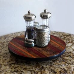 BarProducts.com Lazy Susan - WOOD END GRAIN Designs - 3 Different Sizes - For Kitchen Table Top