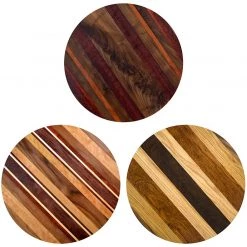 BarProducts.com Lazy Susan - WOOD END GRAIN Designs - 3 Different Sizes - For Kitchen Table Top