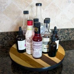 BarProducts.com Lazy Susan - WOOD END GRAIN Designs - 3 Different Sizes - For Kitchen Table Top