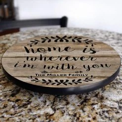 BarProducts.com ADD YOUR NAME Lazy Susan - HOME - 3 Different Sizes - Table Top