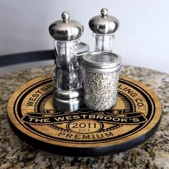 BarProducts.com HOME BAR & GIFTS Wood Lazy Susan - Customized - Add Your Name - Premium - Size Variations 5 BarProducts.com HOME BAR & GIFTS Wood Lazy Susan - Customized - Add Your Name - Premium - Size Variations