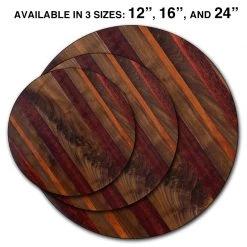 BarProducts.com Lazy Susan - WOOD END GRAIN Designs - 3 Different Sizes - For Kitchen Table Top