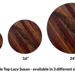 BarProducts.com Lazy Susan - WOOD END GRAIN Designs - 3 Different Sizes - For Kitchen Table Top