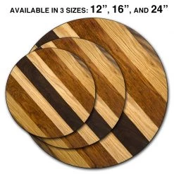 BarProducts.com Lazy Susan - WOOD END GRAIN Designs - 3 Different Sizes - For Kitchen Table Top