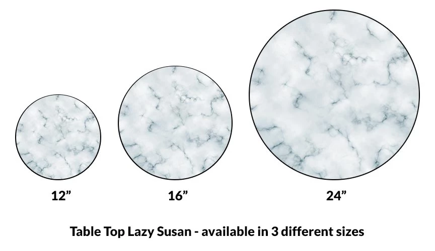 lazy-susan-wood-table-top-marble-size-comparison.jpg BarProducts.com Lazy Susan - MARBLE Designs - 3 Different Sizes - For Kitchen Table Top HOME BAR & GIFTS