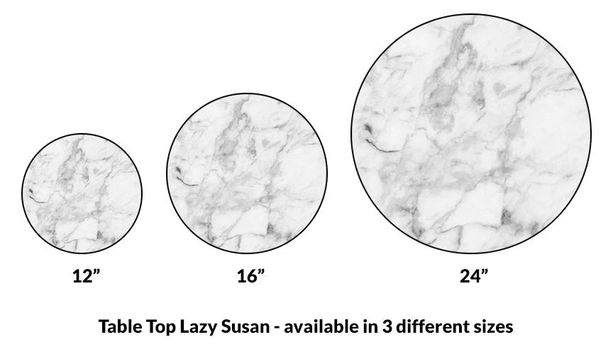 lazy-susan-wood-table-top-marble-size-comparison_1.jpg BarProducts.com Lazy Susan - MARBLE Designs - 3 Different Sizes - For Kitchen Table Top HOME BAR & GIFTS