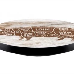 BarProducts.com HOME BAR & GIFTS Lazy Susan - PORK BUTCHER DIAGRAM - 3 Different Sizes - For Kitchen Table Top