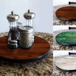 BarProducts.com HOME BAR & GIFTS Lazy Susan - WOOD GRAIN Designs - 3 Different Sizes - For Kitchen Table Top