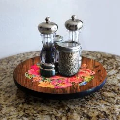 BarProducts.com Lazy Susan - WATERCOLOR FLOWERS - 3 Different Sizes - For Kitchen Table Top HOME BAR & GIFTS 7 BarProducts.com Lazy Susan - WATERCOLOR FLOWERS - 3 Different Sizes - For Kitchen Table Top HOME BAR & GIFTS