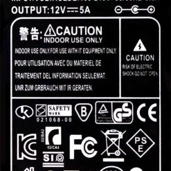 BarProducts.com LED AC Adapter AC 100-240V To DC 12V 5A Power Supply