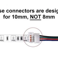 BarProducts.com BAR DECOR LED Strip To Power Connector - 4 Pin - 10mm 4 BarProducts.com BAR DECOR LED Strip To Power Connector - 4 Pin - 10mm