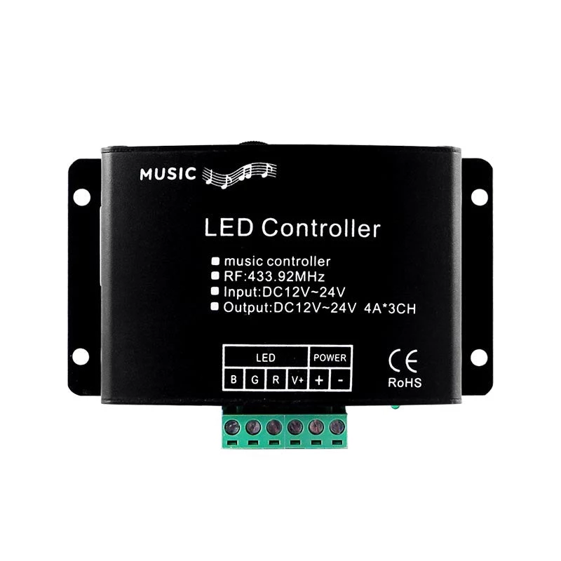 led-control-music_rf-18-key-music-led-controller_top-main-view.jpg BarProducts.com BAR DECOR LED RGB Music & Audio Controller - RF Technology - 18-Key Remote