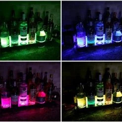 BarProducts Handcrafted LED Counter Caddies™ - BLACK Finish - SLATE Design - 24